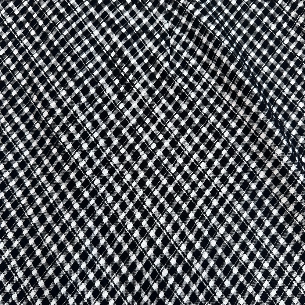 SPANX Jacquard Ponte Plaid Black White Mini Dress Size 1X Long Sleeve EUC - Picture 9 of 13